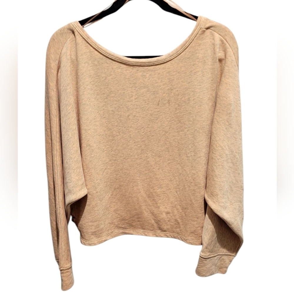 Anthropologie Saturday Sunday Cropped Dolman Peach Sweatshirt